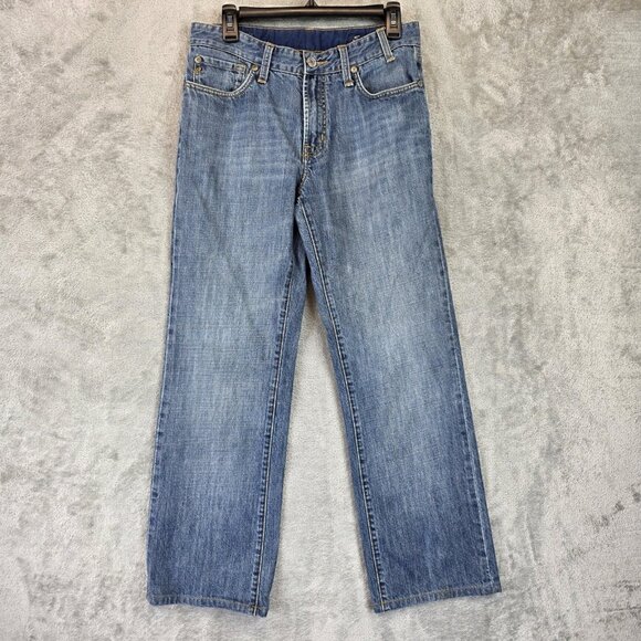 Seven7 Jeans Mens Size 31 Blue Detroit Straight Leg Embroidered Pockets SEVM900 - Picture 1 of 13